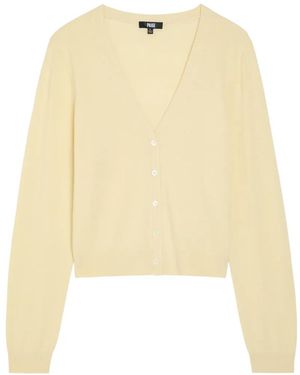 PAIGE Cárdigan Brioche Con Cuello En V - Neutro