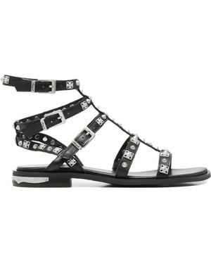 Ash Parkour Stud-Embellished Leather Sandals - White