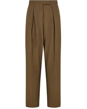 Ferragamo Pleat-Front Tailored Trousers - Green