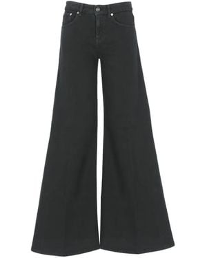 Dondup Pressed-Crease Flared Jeans - Black