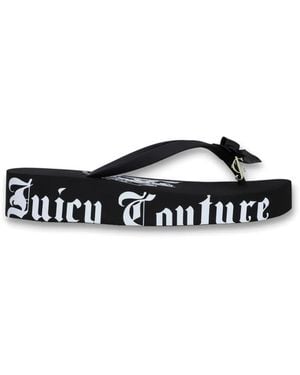 Juicy Couture Chanclas Heritage Con Cuña - Blanco