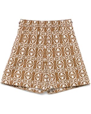 Max Mara Monogram 'Taiga' Shorts - Brown