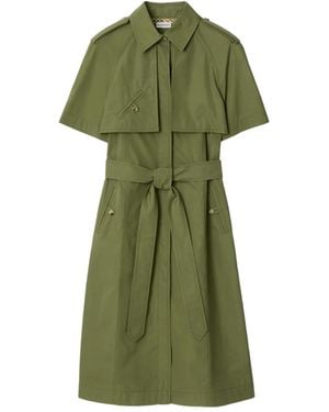 Burberry Button-Fastening Midi Dress - Green