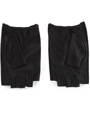 KARL LAGERFELD Gants Ikon À Design Sans Doigts - Black