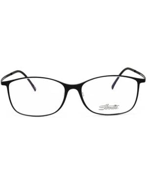 Silhouette Urban Lite Geometric-Frame Glasses - Black