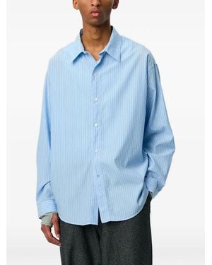 mfpen Essay Stripe-Pattern Shirt - Blue