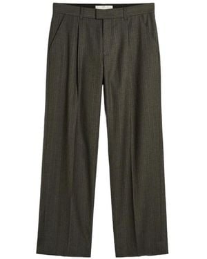 Our Legacy Bundfaltenhose Mit Nadelstreifen - Grün