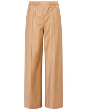 Yves Salomon Elasticated Waistband Flannel Trousers - ナチュラル