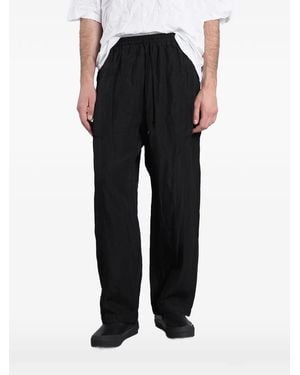 TOKYO JAMES Drawstring-Waist Track Trousers - Black