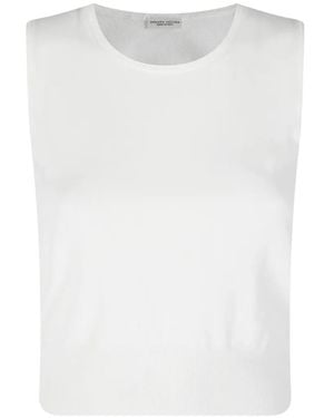 Roberto Collina Girocollo Sleeveless Top - White