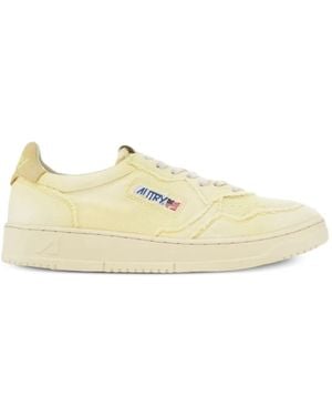 Autry Medalist Low Frayed Trainers - Natural