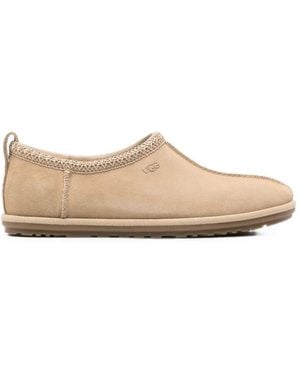 UGG Tasman Deconstructed Braid-Trim Slippers - White