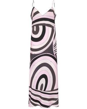 PUCCI ウェーブプリント スリップドレス - ホワイト