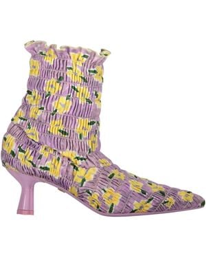 AMY CROOKES 50Mm Floral-Print Ankle Boots - Pink