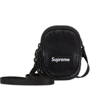Supreme Borsa Messenger Denim Mini - Nero