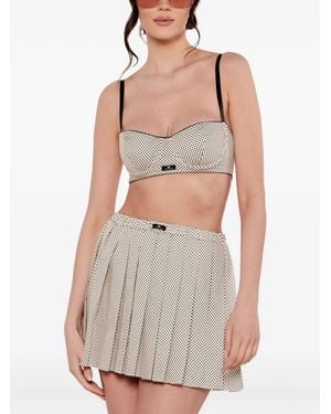 Elisabetta Franchi Polka-Dot Cotton Bra - White