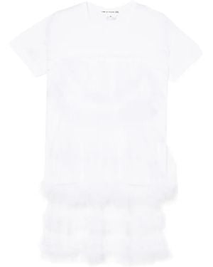 Comme des Garçons Ruffled Tulle T-Shirt - White