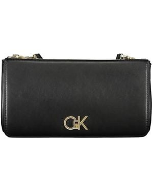 Calvin Klein Logo-Plaque Chain-Strap Crossbody Bag - Black