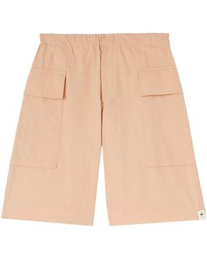 Jil Sander Shorts With Large Side Patch Pockets - Natural