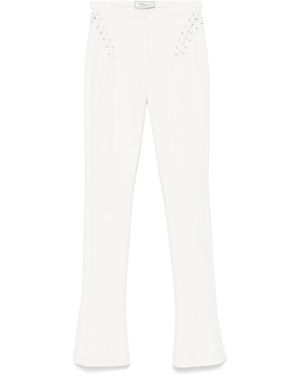 Blumarine Eyelet-detail Trousers - ホワイト
