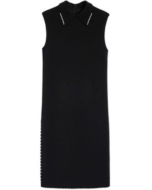 Jil Sander Nietenkleid Mit Bubikragen - Schwarz