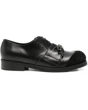 STEFAN COOKE Infinity Buckle-Detail Derby Shoes - Black