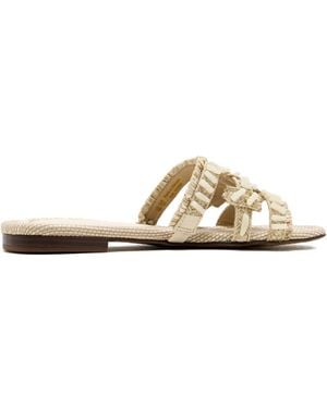 Sam Edelman Beaded Woven Sandals - White