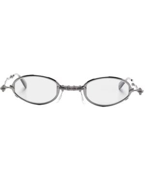 Kuboraum Oval-Frame Glasses - Metallic