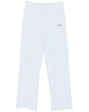 CASABLANCA Velour Logo-Plaque Track Trousers - White