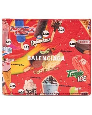 Balenciaga Ice Cream Print Wallet - Red