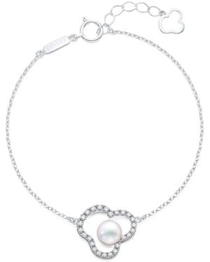 Tasaki Pulsera Chants Signature Con Diamantes Y Perlas De Akoya - Blanco