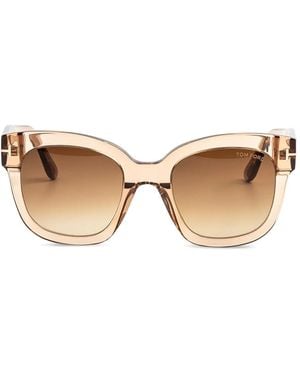 Tom Ford Beatrix Cat Eye-Frame Sunglasses - Natural