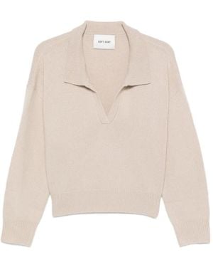 Soft Goat Relaxed-Fit Polo Sweater - Naturel