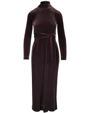 Akris Punto Midikleid Mit Stehkragen - Blau