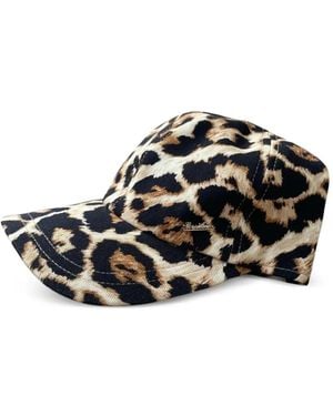 Borsalino Leopard Print Hat - Black