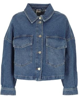 Marella Jeansjacke Mit Klappentasche - Blau