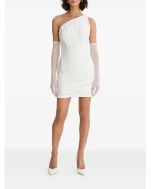 MOOS STUDIO Vestido Corto Palabra De Honor - Blanco