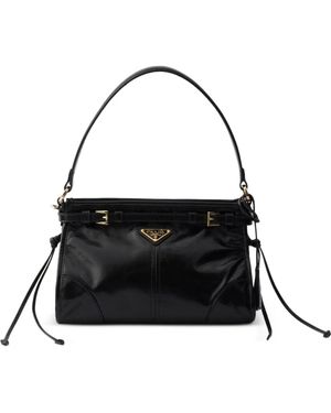 Prada Bonnie Small Leather Handbag - Black