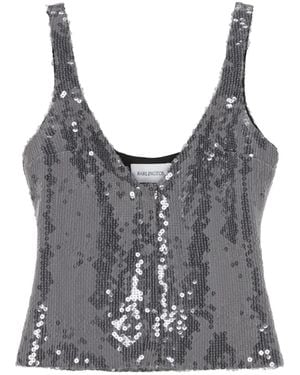16Arlington Sequinned Tank Top - Grey