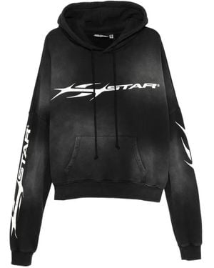 HELLSTAR Hstar Graphic Print Hoodie - Black