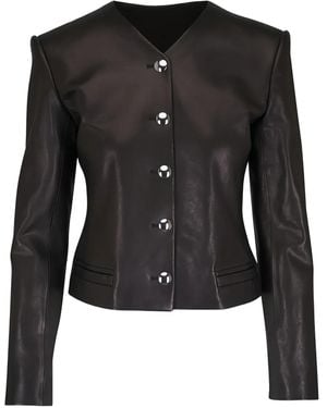KHAITE Nara Leather Jacket - Black