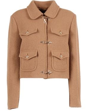 Fay Single-Breasted Blazer - Brown
