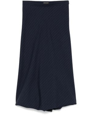 Balenciaga Striped Midi Skirt - Blue