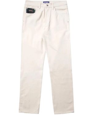 DevÁstates Web-Pocket Plaid-Pocket Jeans - White