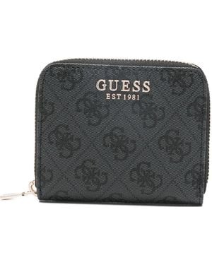 Guess Logo-Print Wallet - Grey