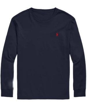Polo Ralph Lauren Embroidered Long-Sleeve T-Shirt - Blue