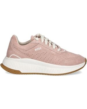 BOSS Baskets En Daim - Rose
