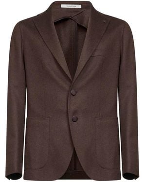 Tagliatore Single-Breasted Notch Lapel Jacket - Brown