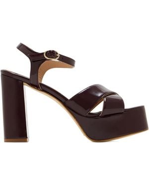 Andrea Gomez 110Mm Bella Platform Sandals - Brown