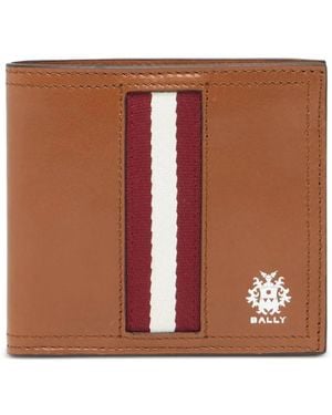 Bally Ray Stripe-Detail Wallet - Brown